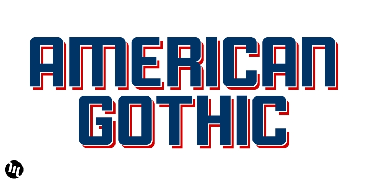 Beispiel einer American Gothic-Schriftart